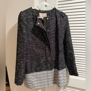 Banana Republic Chic Black and Gray Tweed Jacket